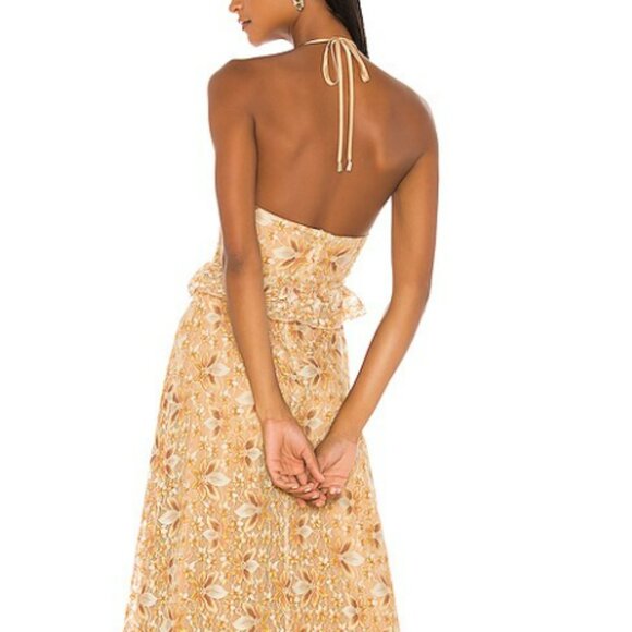 MAJORELLE Jessica Midi Dress Tuscany Yellow Size XXS - Picture 3 of 8